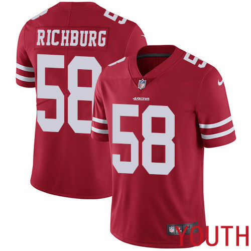 San Francisco 49ers Limited Red Youth Weston Richburg Home NFL Jersey 58 Vapor Untouchable